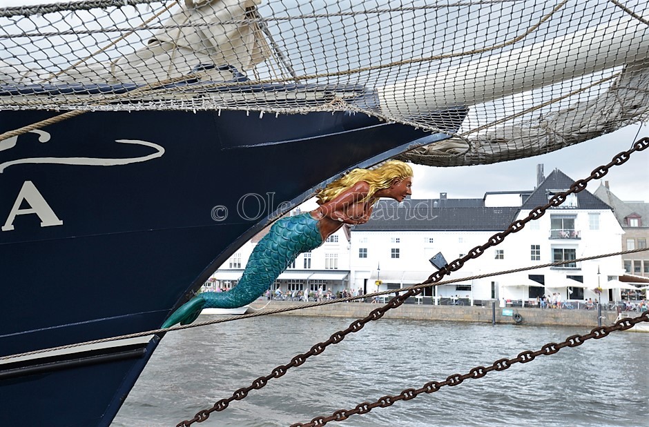 Gallionsfiguren på seilskuta Thalassa