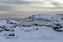 Kråkvika Kuvauen , øverst til høyre ser vi Tjeldholmen