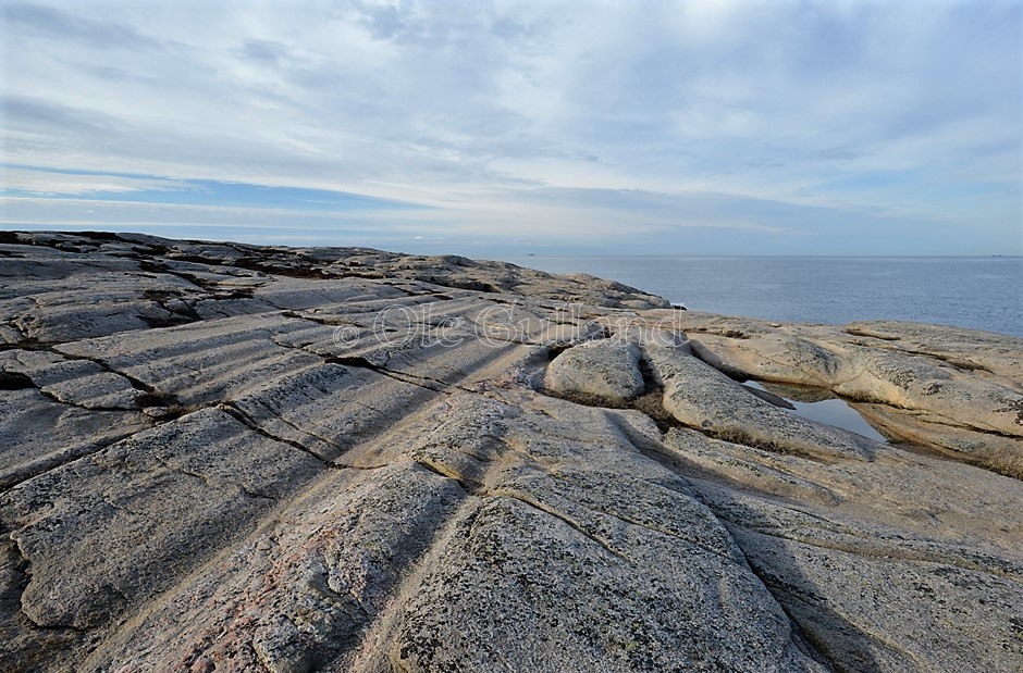 Skuringsstriper på svaberg