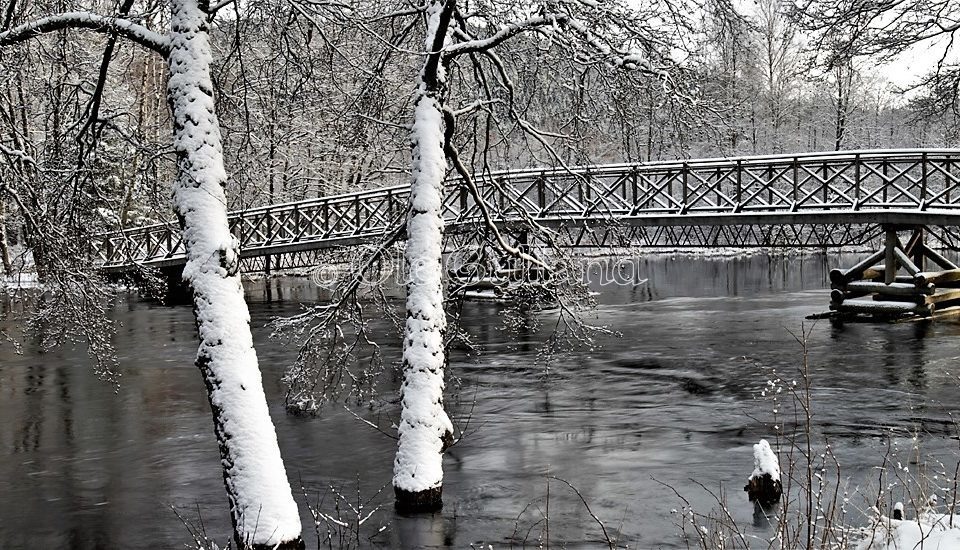 Enningdalselva ved Elgåfossen , Holtet