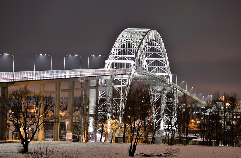 Vinterkveld ved Fredrikstadbrua