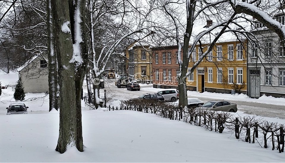 Snøbrøyting i Gamlebyen , Fredrikstad