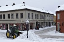 Snøbrøyting i Gamlebyen , Fredrikstad