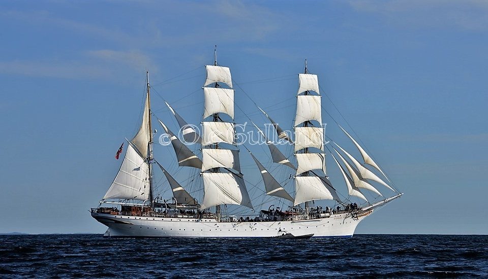 «Statsraad Lehmkuhl» på vei til Fredrikstad . Her i Ytre Oslofjord