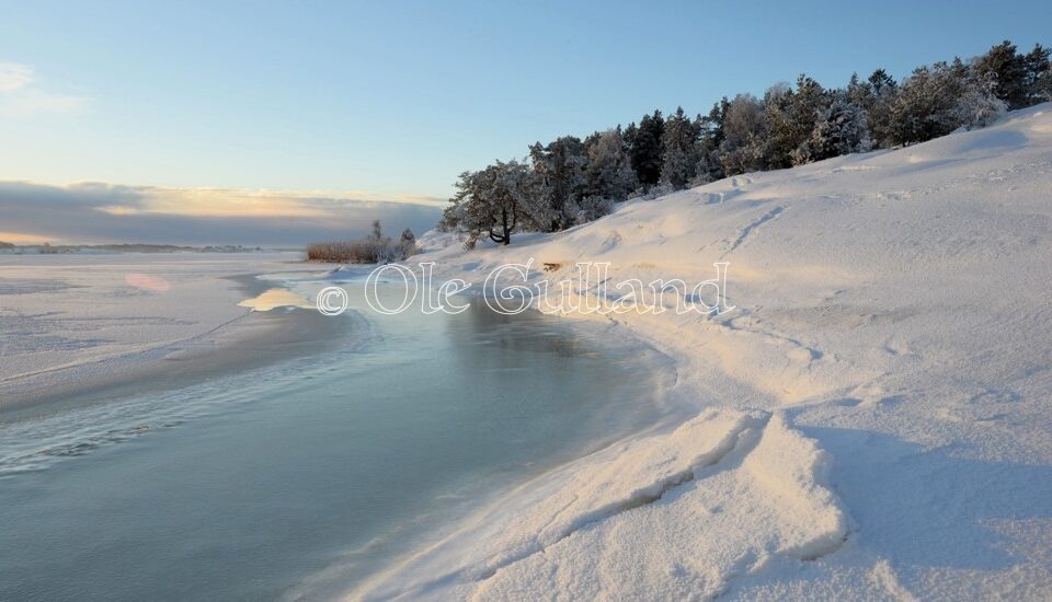 Vinter ved Pernesodden vest for Neskilen